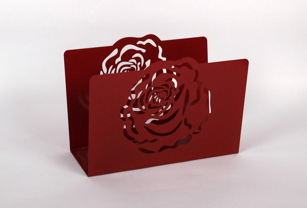 Zeitungsständer Rose, HxBxT: 23x32x12cm, rot/Made in Germany, Marke: Szagato (Zeitungshalter, Zeitsc