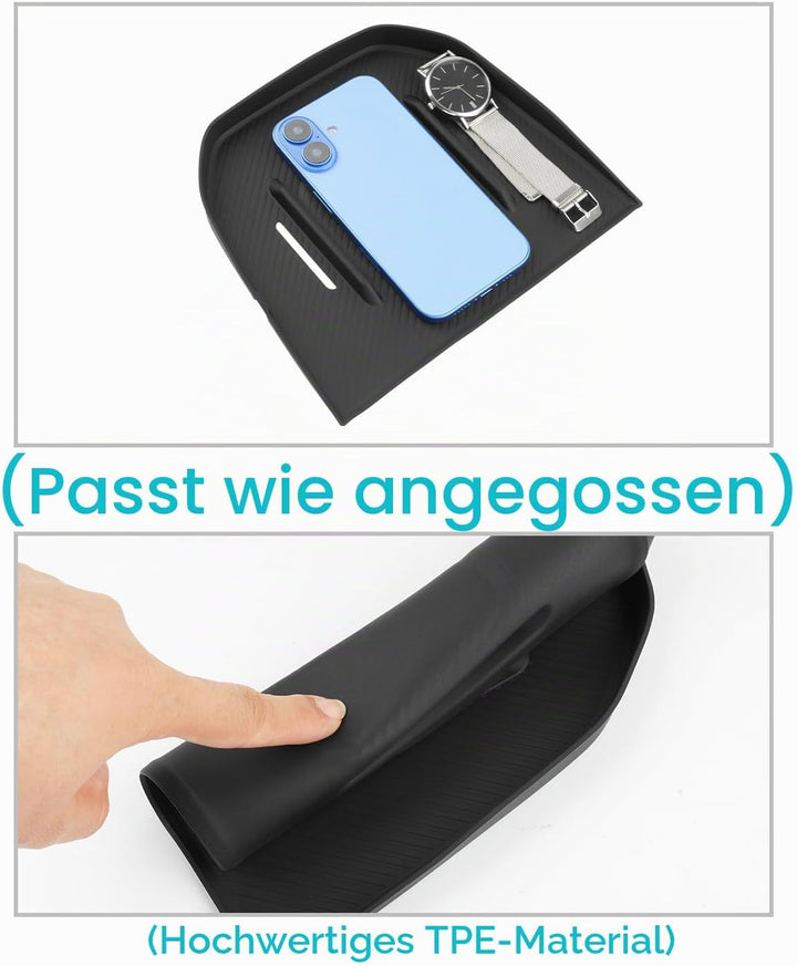 CDEFG Kompatibel mit Neu Kia EV3 2025 2026 Kabellose Ladematte Mittelkonsole Antirutschmatten Siliko