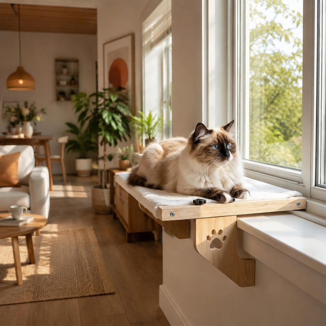 Heizungsliege Hängende Katzenhängematte, Katzen Hängematte Fenster, Holz Hängematte Katze Heizung, F