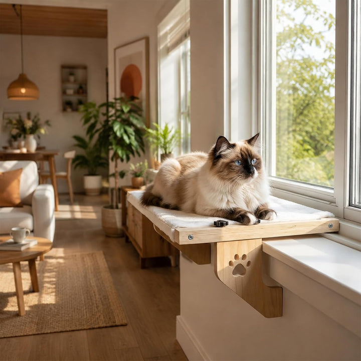 Heizungsliege Hängende Katzenhängematte, Katzen Hängematte Fenster, Holz Hängematte Katze Heizung, F
