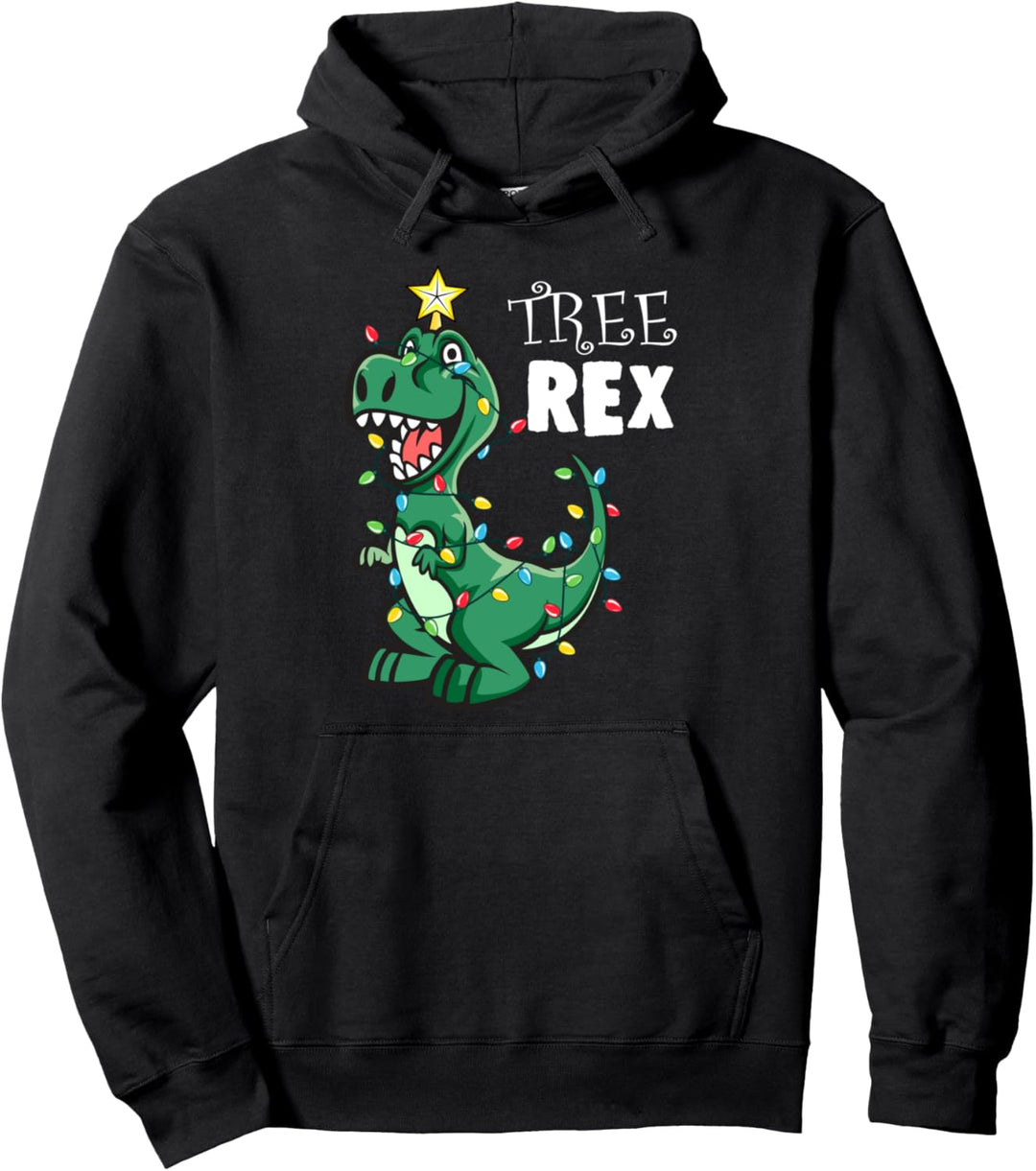 T-Rex Dinosaurier Weihnachtsbaum Witzig Weihnachten Pullover Hoodie