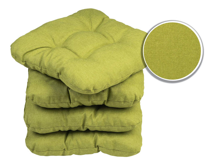 sunnypillow 4er Set Stuhlkissen 40x40 cm Bequeme 8cm Polsterauflage Auflage für Stühle/Bänke in Haus