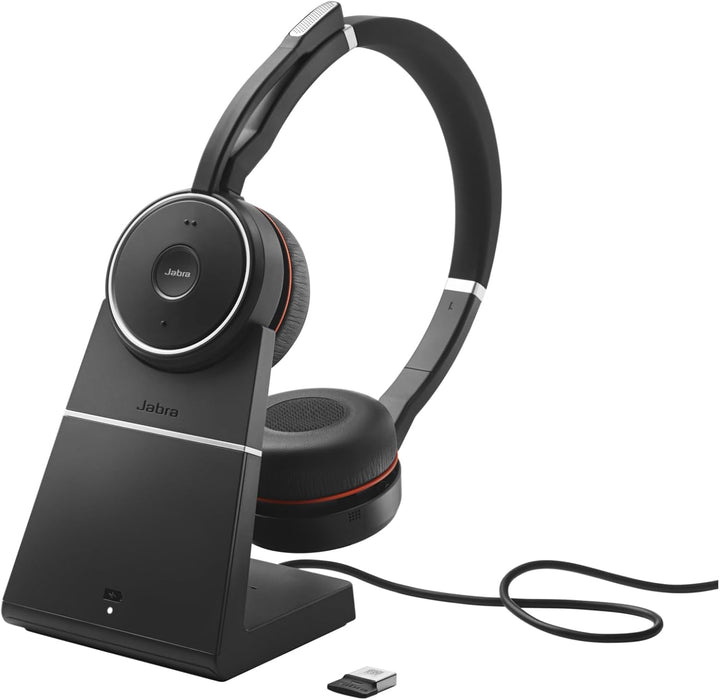 Jabra Evolve 75 UC Wireless Stereo On-Ear Headset – Unified Communications zertifizierte Kopfhörer m