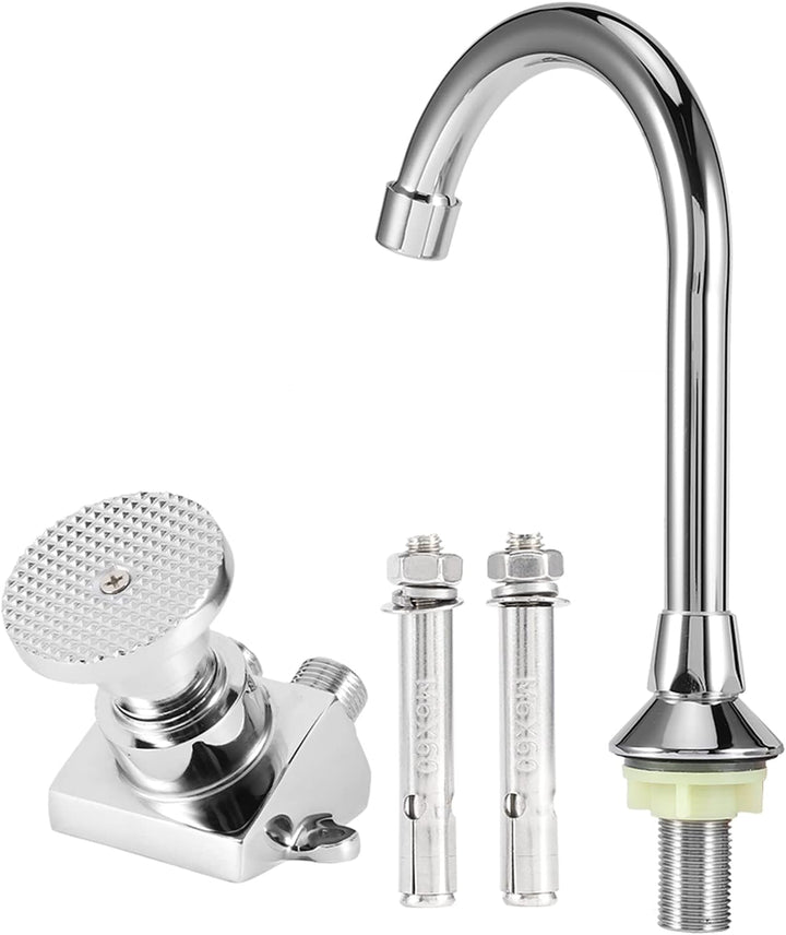 Bar Waschbecken Wasserhahn, Kupfer Boden montiert Fusspedal Becken Wasserhahn Waschbecken Wasserhahn