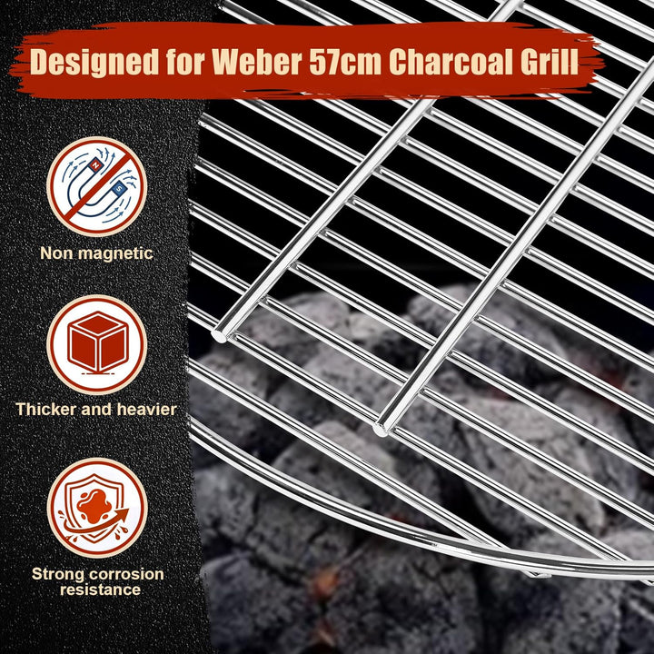 Denmay 43cm DIA Kohlerost (Kein Grillrost) 7441 für Weber DIA 57cm Holzkohlegrills, für Weber 57cm Z