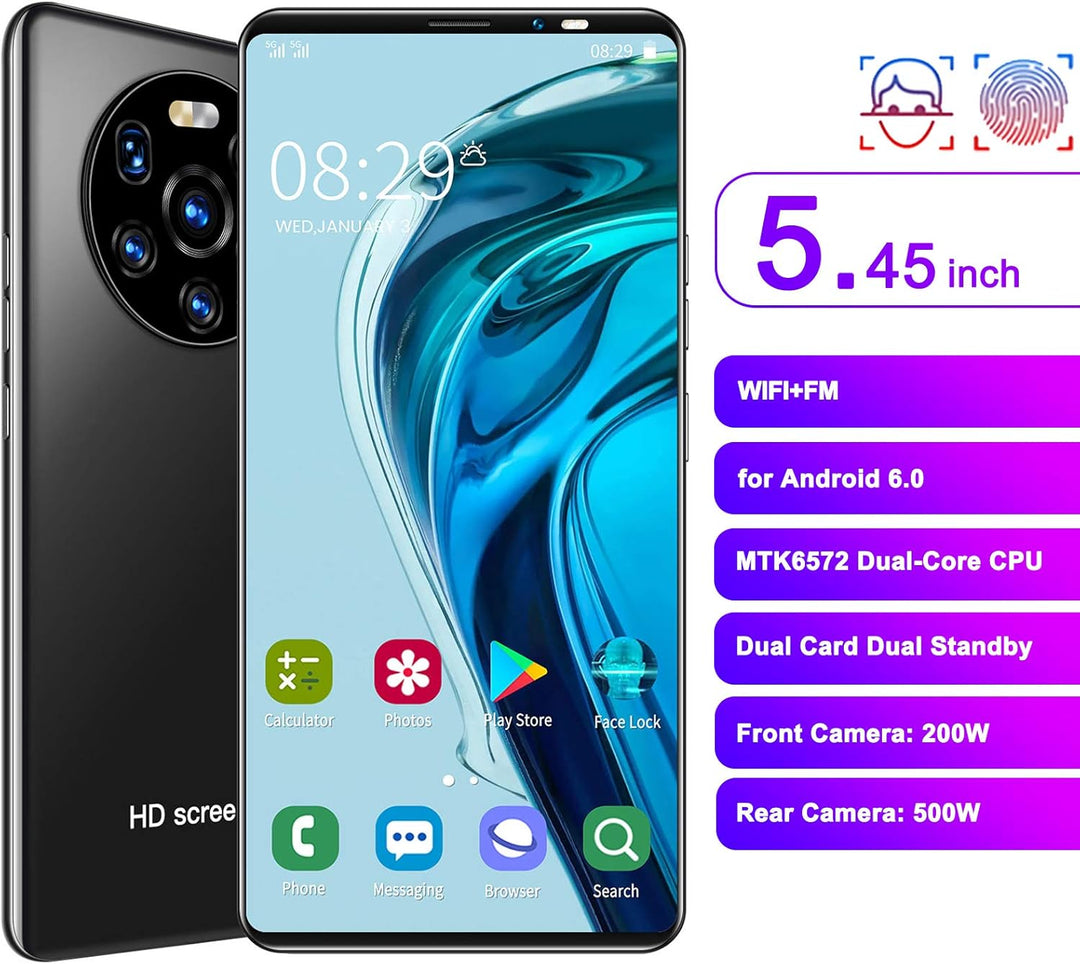 Handy, LANDVO mate40 pro 5,45-Zoll-HD-Bildschirmtelefon Dual Card Dual-Standby-System 128 GB Dual Ca