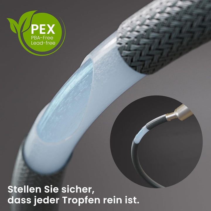 CECIPA Wasserhahn Küche Ausziehbar, Hochdruck Küchenarmatur Edelstahl, 360° Schwenk Armatur Küche mi