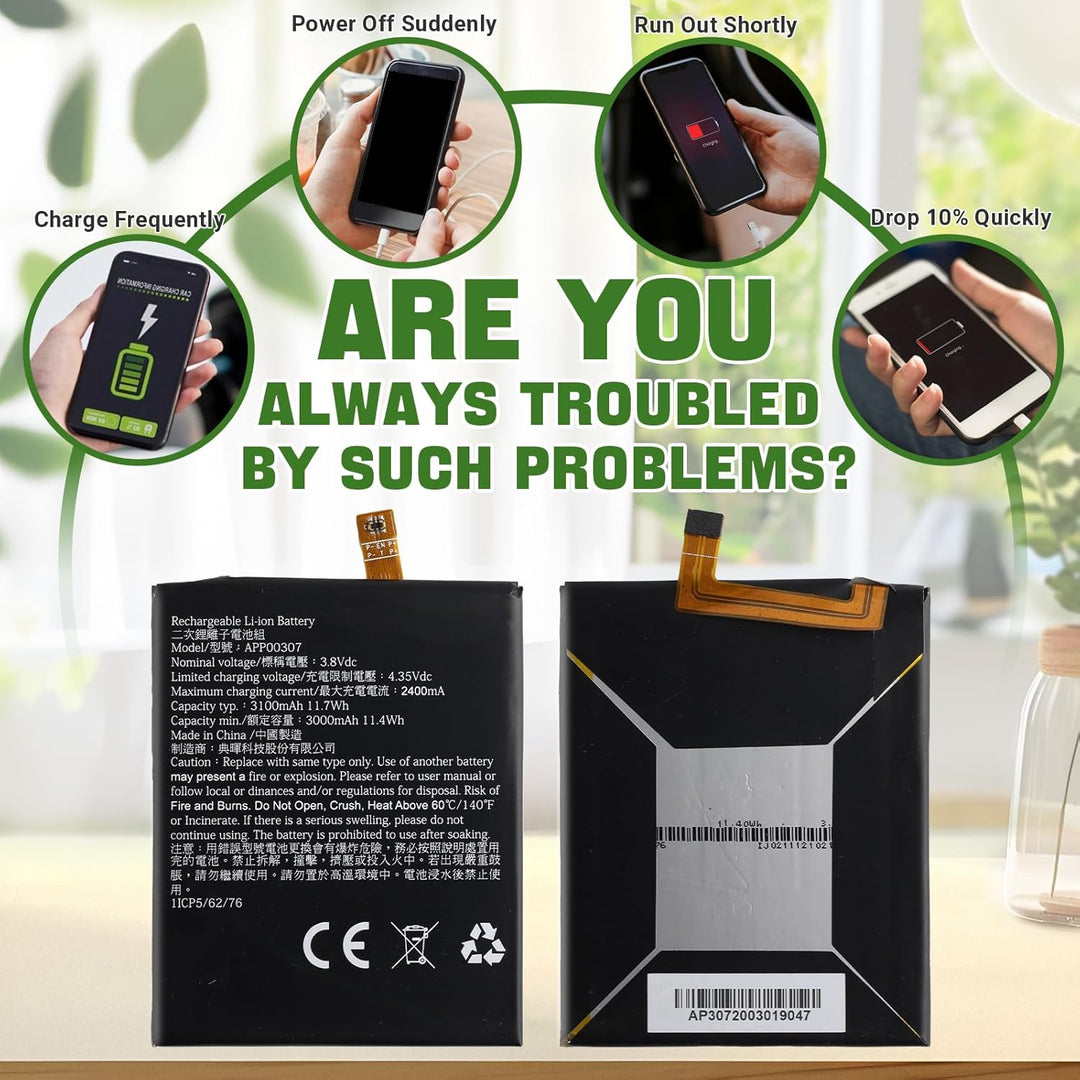 Neu APP00307 Akku Ersatz Kompatibel mit Caterpillar Cat S52 Mobile Phone Smartphone Ersatzbatterie m