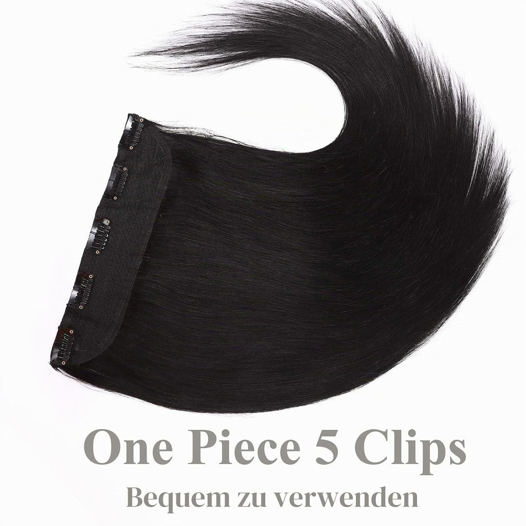 SEGO Haarverlängerungen Clip in Extensions DICKER 7A 100% Echtes menschliches Haar 1 Teilig 5 Clips