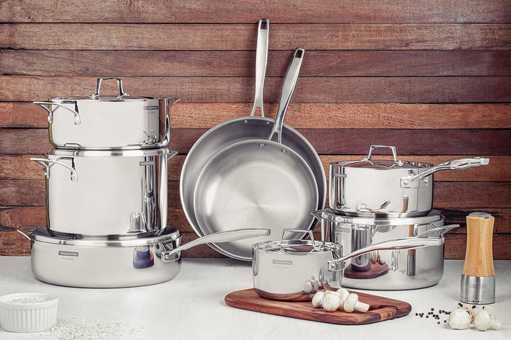 Tramontina Bratpfanne Grano, Ø 20 cm, Edelstahl, Induktion, Backofengeeigenet, spülmaschinengeeignet