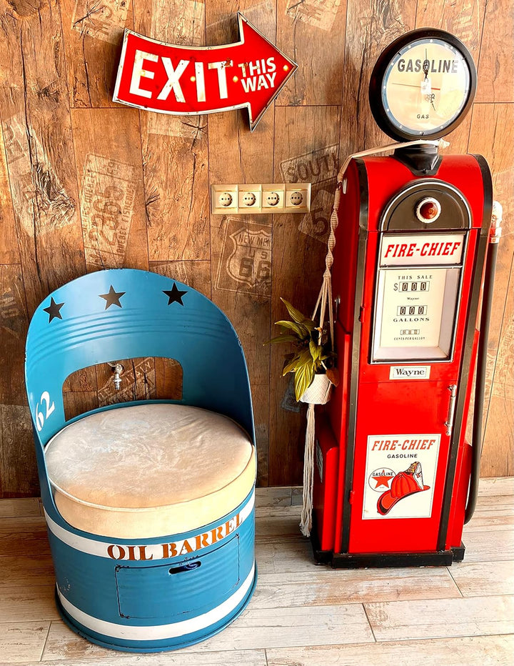 DiiliHiiri Schild für Wanddekoration, Ausgang, beleuchtetes Schild, mit LED-Licht, für Retro-Heimdek