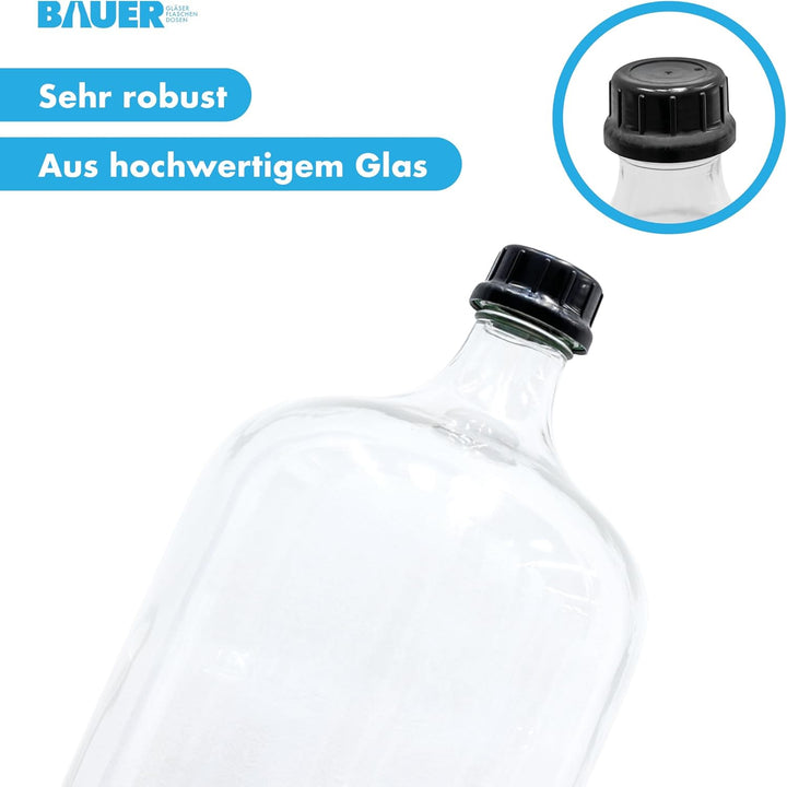Flaschenbauer Ballonflasche 25L mit Schraubverschluss und Tragegurt - Glas Gärballon - ideal für Obs