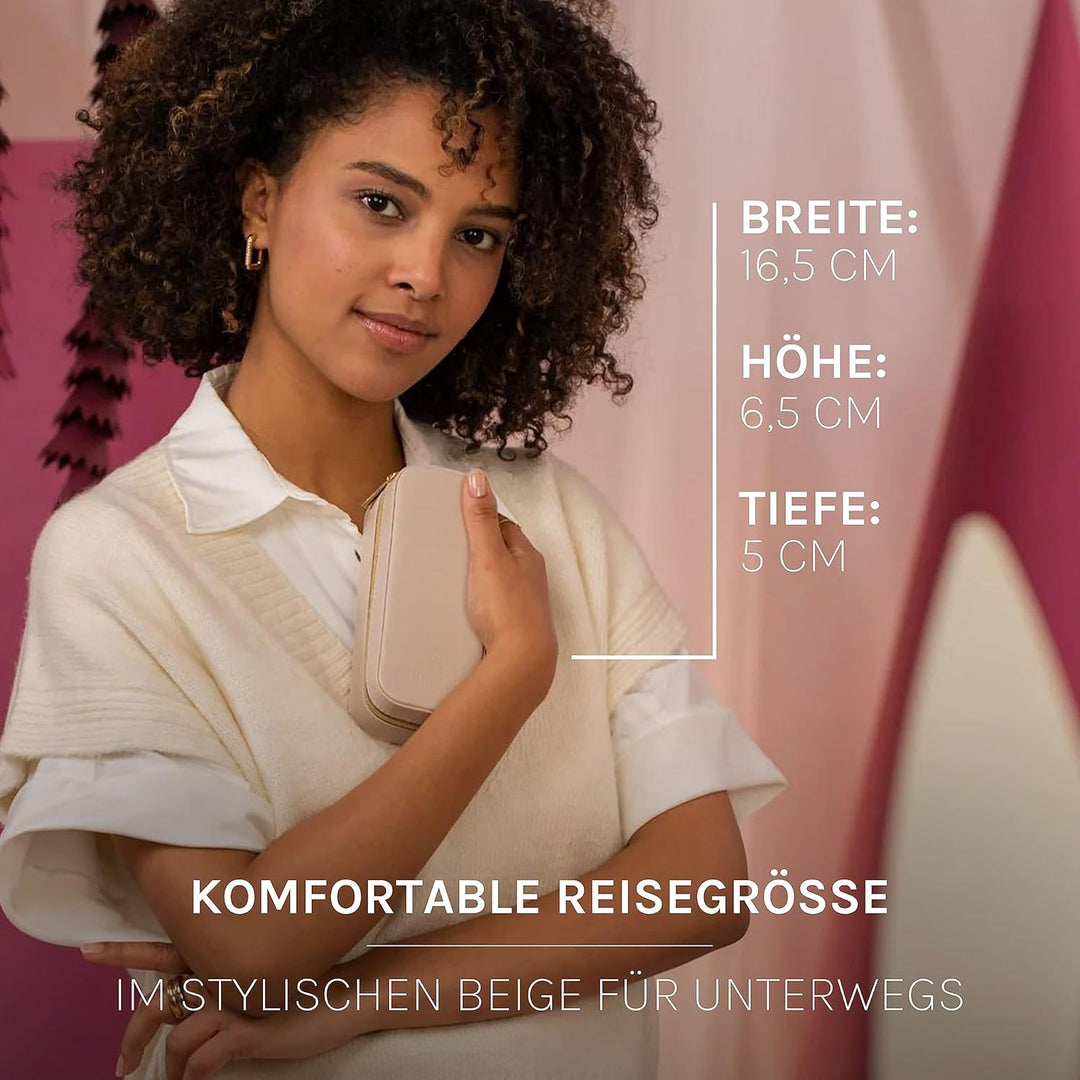 Purelei® Reiseetui für Schmuckaufbewahrung – Schmucktasche aus Kunstleder – Schmuck Organziers für d