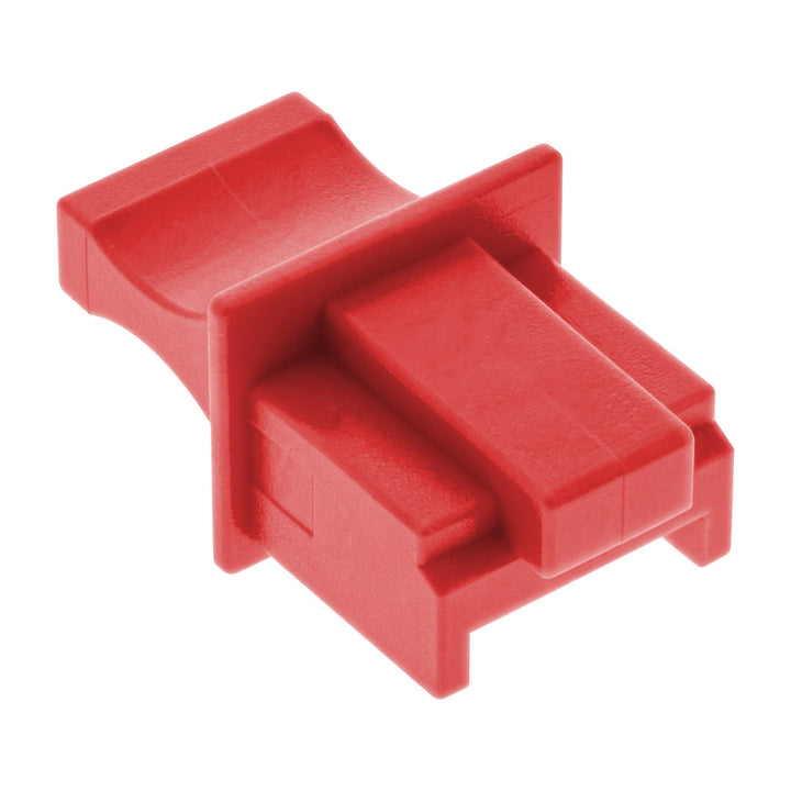 InLine 59942K 100er Pack Staubschutz, für RJ45 Buchse, rot