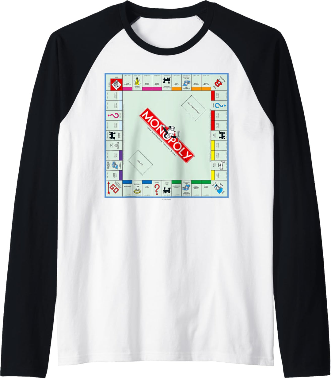 Monopoly Vintage Classic Board Game Color Logo Raglan