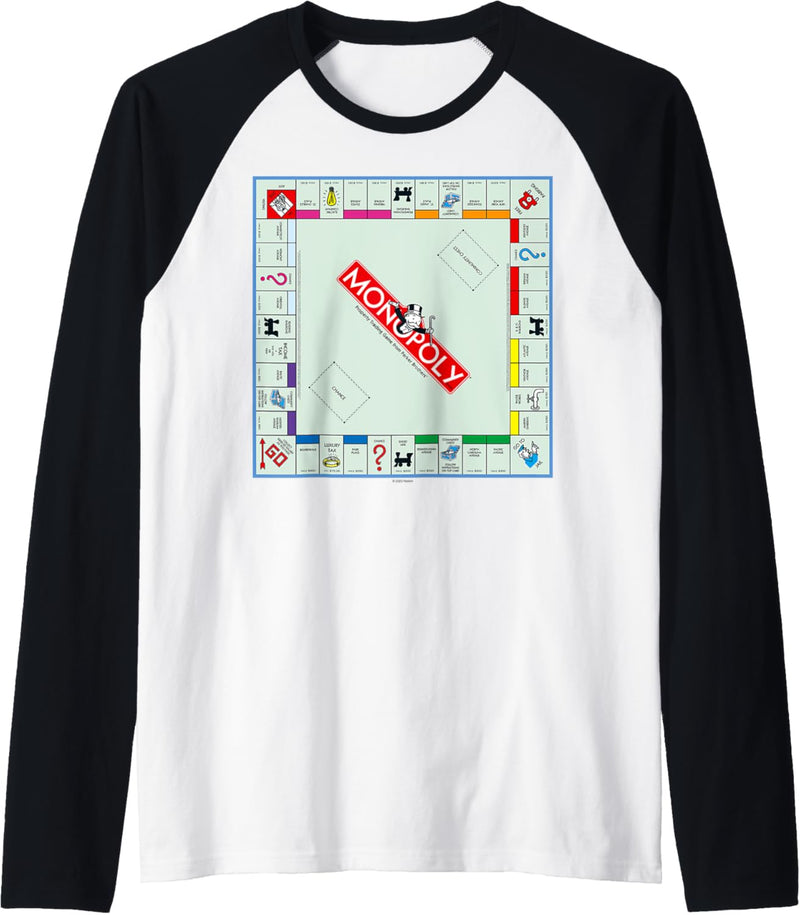 Monopoly Vintage Classic Board Game Color Logo Raglan