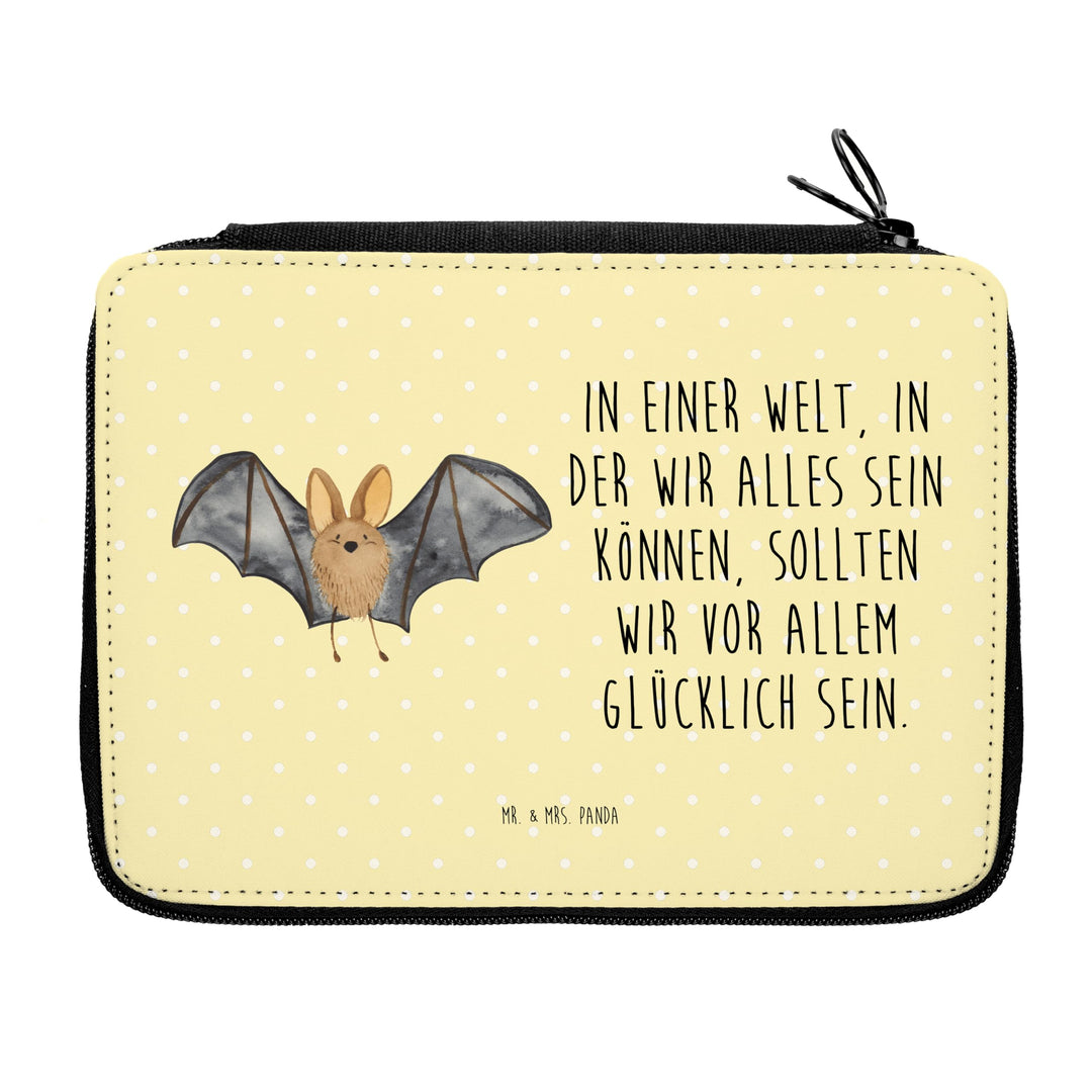 Mr. & Mrs. Panda Federmappe Fledermaus Flügel - Geschenk, Einschulung, Büro Stifte Etui, Federmappe