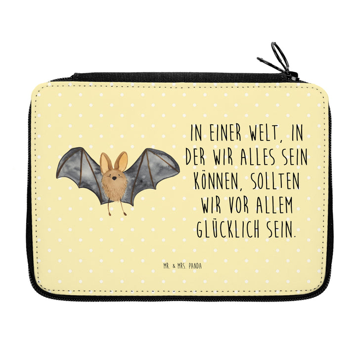 Mr. & Mrs. Panda Federmappe Fledermaus Flügel - Geschenk, Einschulung, Büro Stifte Etui, Federmappe