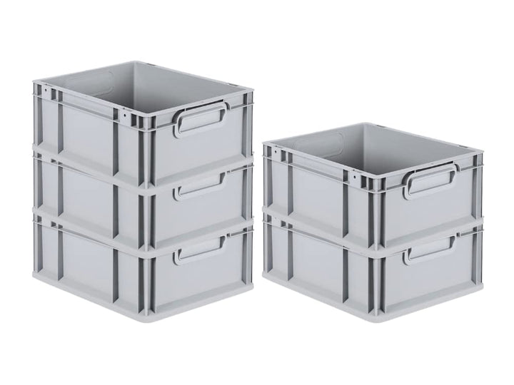 PROREGAL SuperSparSet 5x Eurobox NextGen Grip | HxBxT 17x30x40cm | 16 Liter | Griffe geschlossen | G