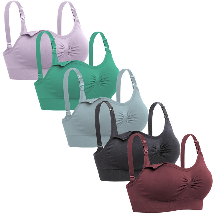 Lataly Nahtloser Still-BH für Damen, zum Stillen S 5 Pack3, S 5er-pack, 3 Stück