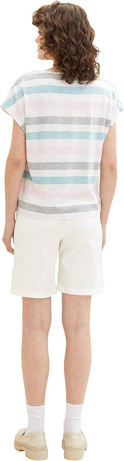 TOM TAILOR Damen Chino Bermuda Shorts 34 10315 - Whisper White, 34 10315 - Whisper White