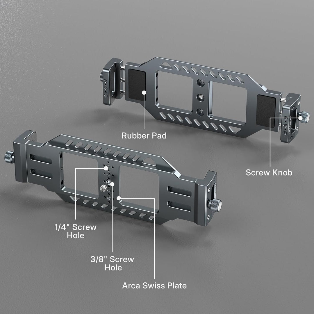 Laptop-Stativhalterung mit 1/10.2 cm & 3/20.3 cm Schraubenlöchern, Arca Swiss Plate, Gummiauflage fü