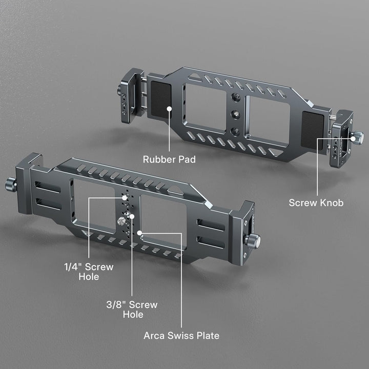 Laptop-Stativhalterung mit 1/10.2 cm & 3/20.3 cm Schraubenlöchern, Arca Swiss Plate, Gummiauflage fü