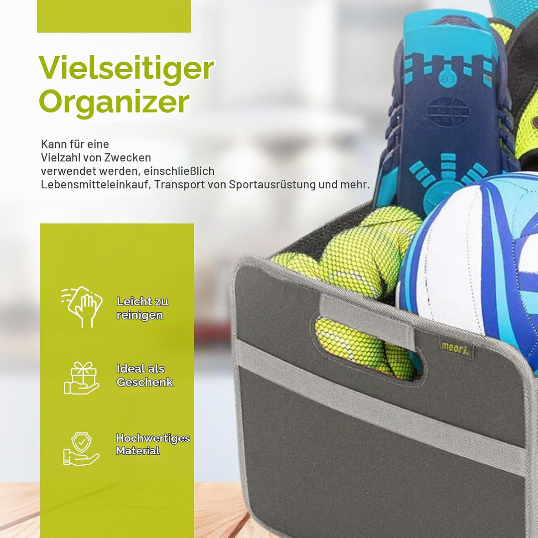 meori Aufbewahrungsbox faltbar Traglast 30 kg - 50cm 32cm 27.5cm Grösse L - Granite Grey Box Granit,