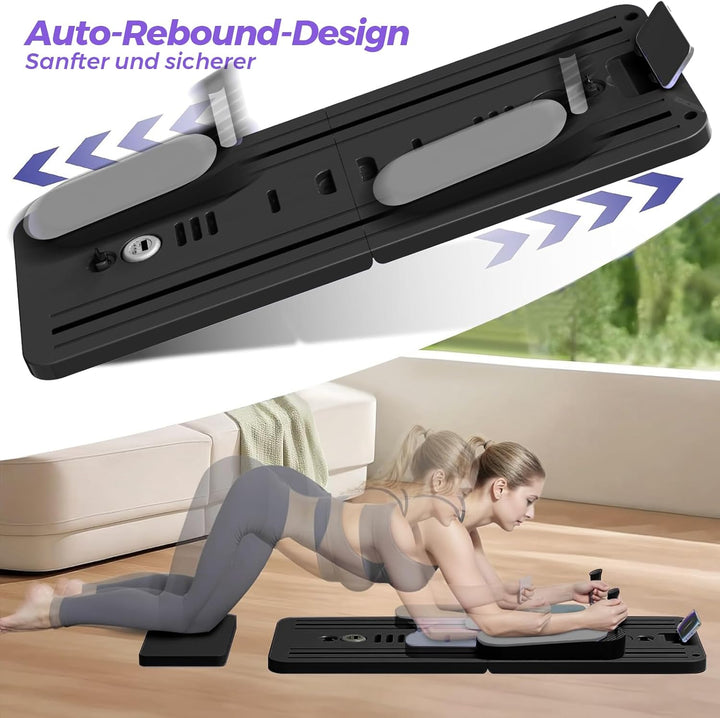 Pilates Board Upgraded, 6-in-1 Faltbares Pilates Reformer Set für Zuhause, Multifunktionales Ganzkör
