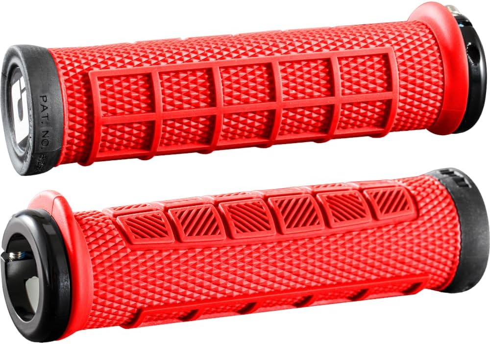 ODI Elite Pro Lock-On MTB Handles, Green/Black, 130 mm rot, rot