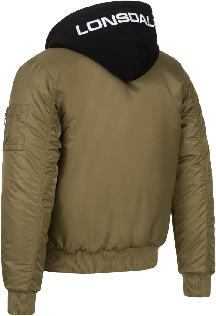 Lonsdale Herren Ballindean Jacke XXL Olive/Black, XXL Olive/Black