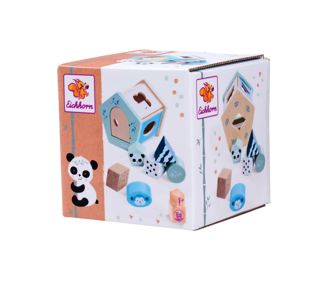 Eichhorn 100003819 - Steckbox Panda mit 6 verschiedenen Steckbausteinen, fördert Motorik und Formgef