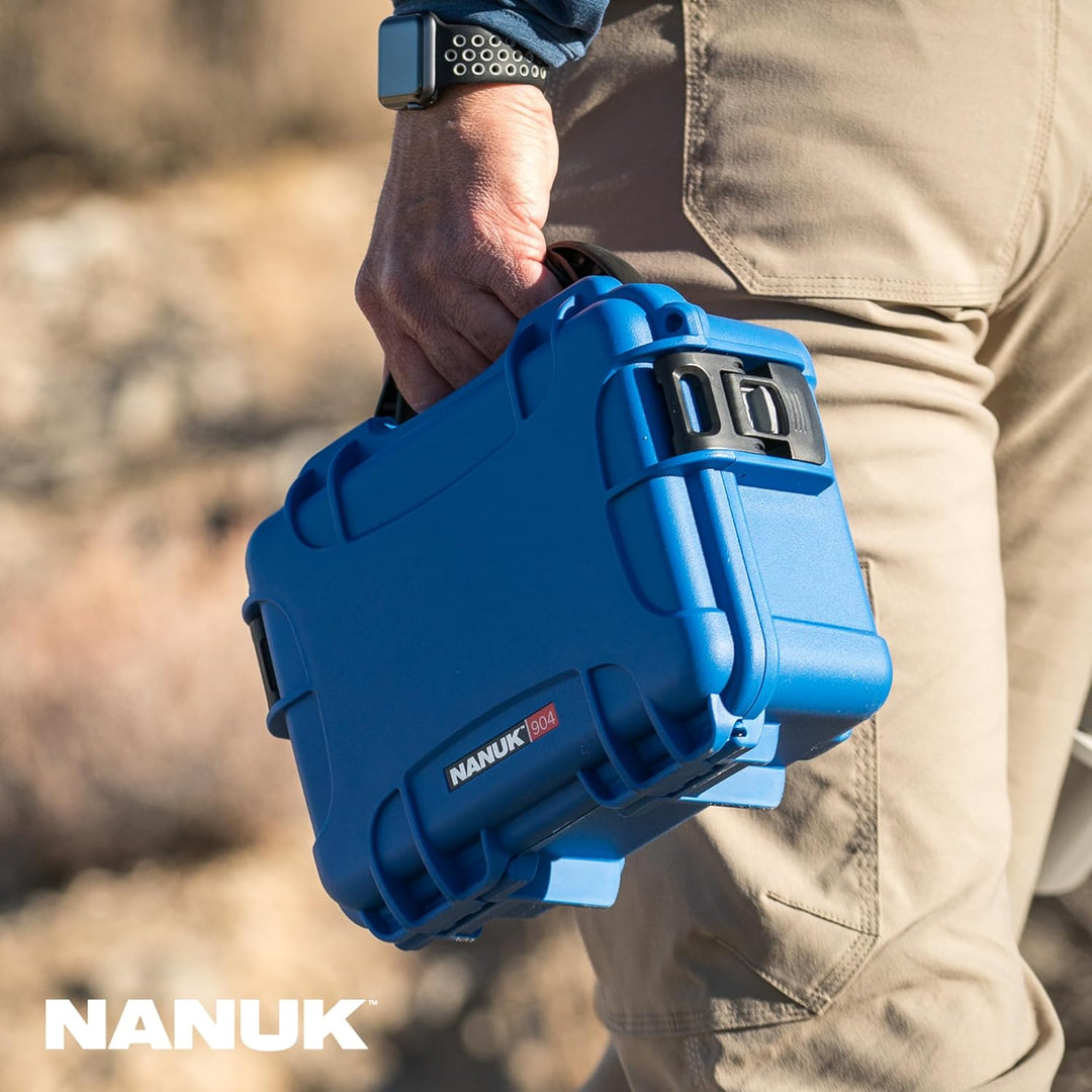 Nanuk 904 Wasserdichter Hartschalenkoffer Mit Plüschschaumeinlage - Rot Etui Würfelförmiger Schaumst