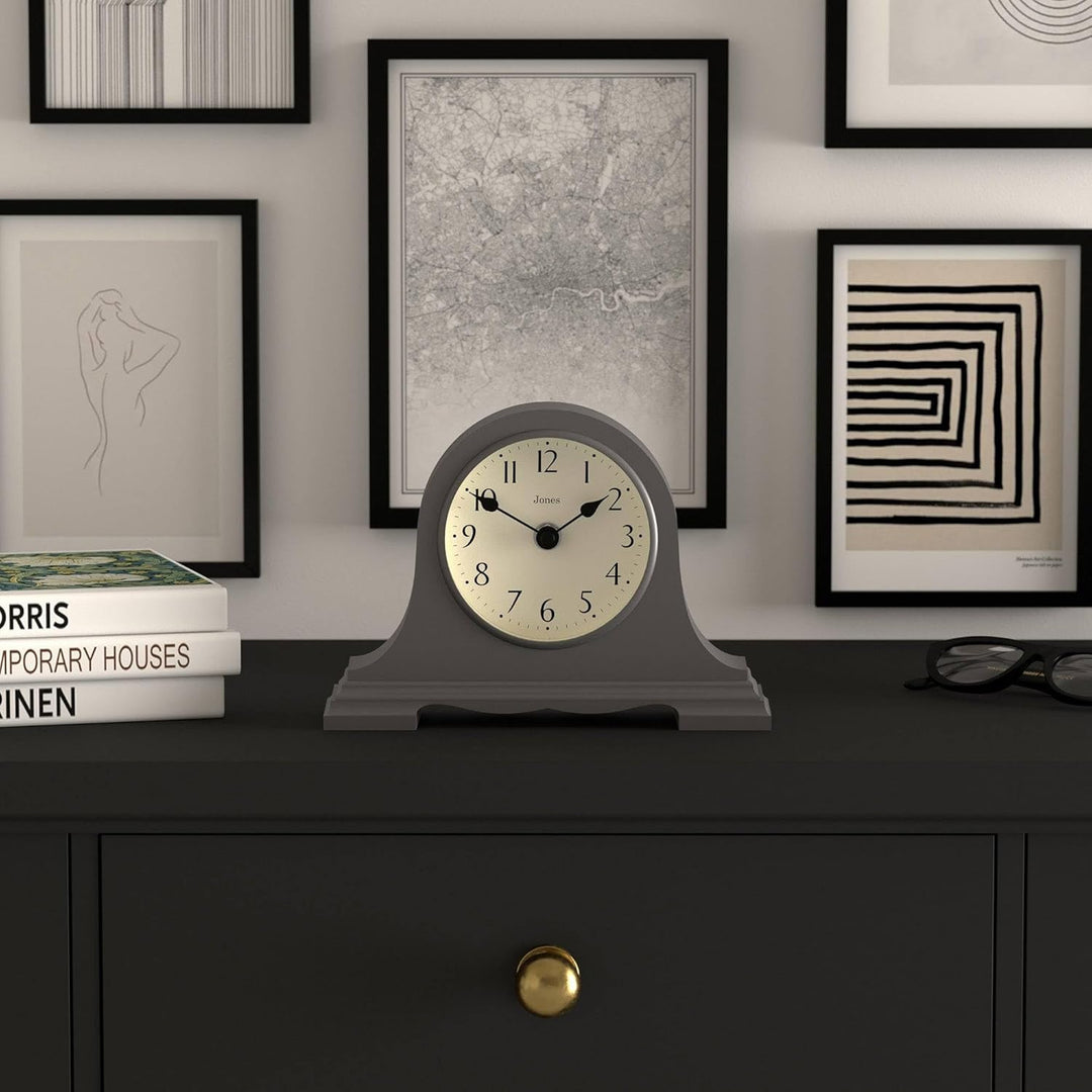 JONES CLOCKS® Speakeasy Kaminsimsuhr - Traditionelles/Klassisches Design - Schlafzimmeruhr - Wohnzim