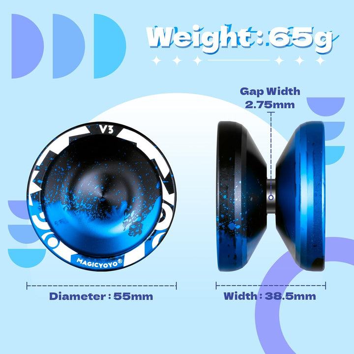 MAGICYOYO Professionelles JoJo V3 Responsive Yoyo für Kinder, Dual Purpose Yo Yo mit Unresponsive Jo
