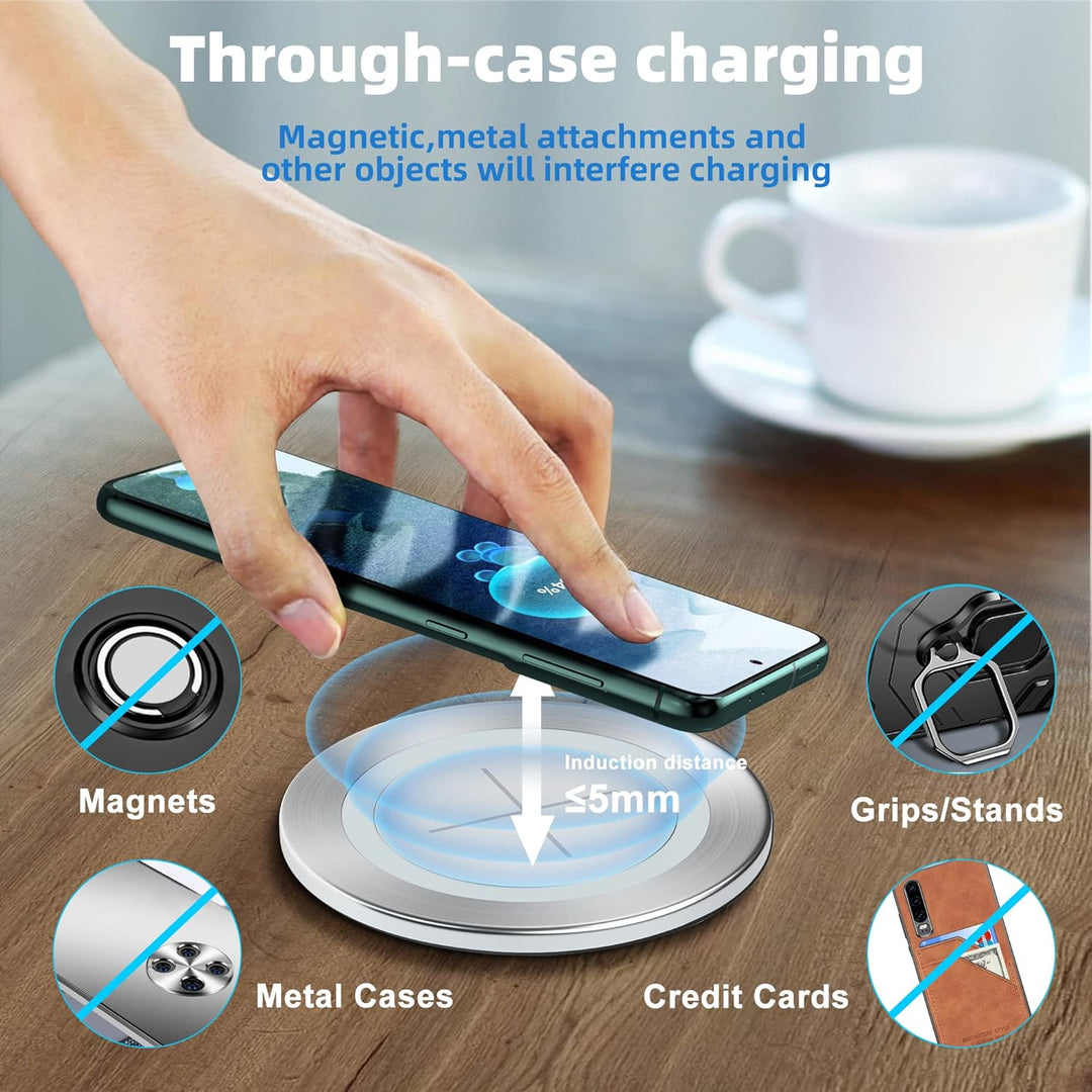 Desk Wireless Charger, Induktionsladegerät Einbau Fast Kabelloses Ladegerät Induktive Ladestation Ei