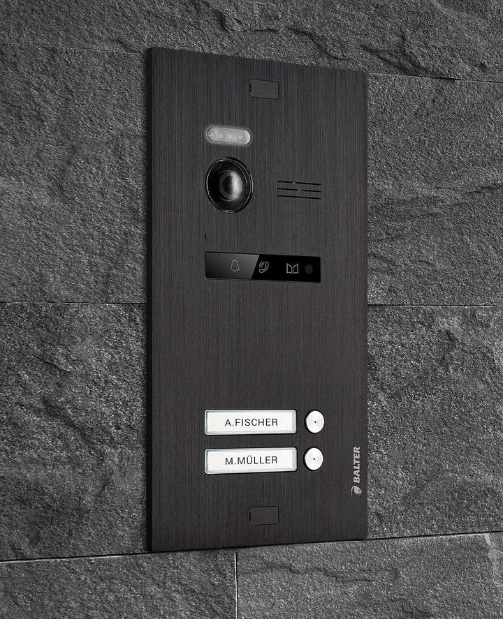 BALTER EVO Video Türsprechanlage ✓ Touchscreen 7 Zoll Monitor Schwarz ✓ Türstation für Mehrfamilienh