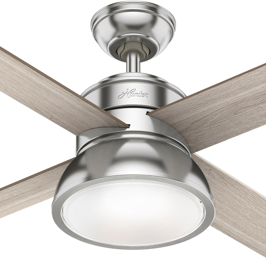 HUNTER FAN Deckenventilator Loki 132 cm für den Innenbereich, mit Beleuchtung und Fernbedienung, 4 a