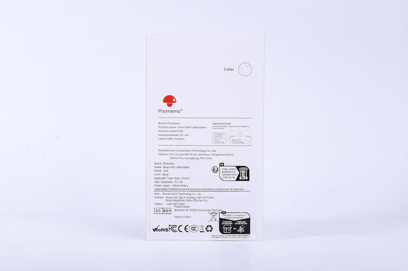 Phomemo D30 Bluetooth Etikettiergerät -Mini Beschriftungsgerät Selbstklebend Etikettendrucker,Ettike