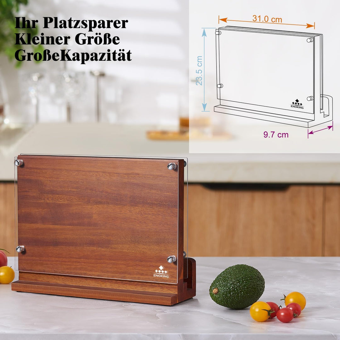 ENOKING Spitzenklasse Plus Messerblock Magnetisch, Magnetischer Messerblock mit Schutz, Hochwertiges