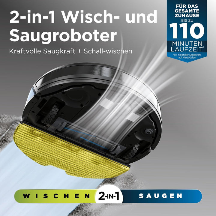 Shark Matrix Plus 2-in-1 Wisch- & Saugroboter mit LiDAR-Home Mapping, Matrix- & Kantenreinigung, für