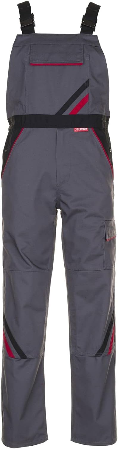 PLANAM Latzhose HIGHLINE, Farbe schiefer/schwarz/rot, Grösse 50 schiefer/schwarz/rot 50, schiefer/sc