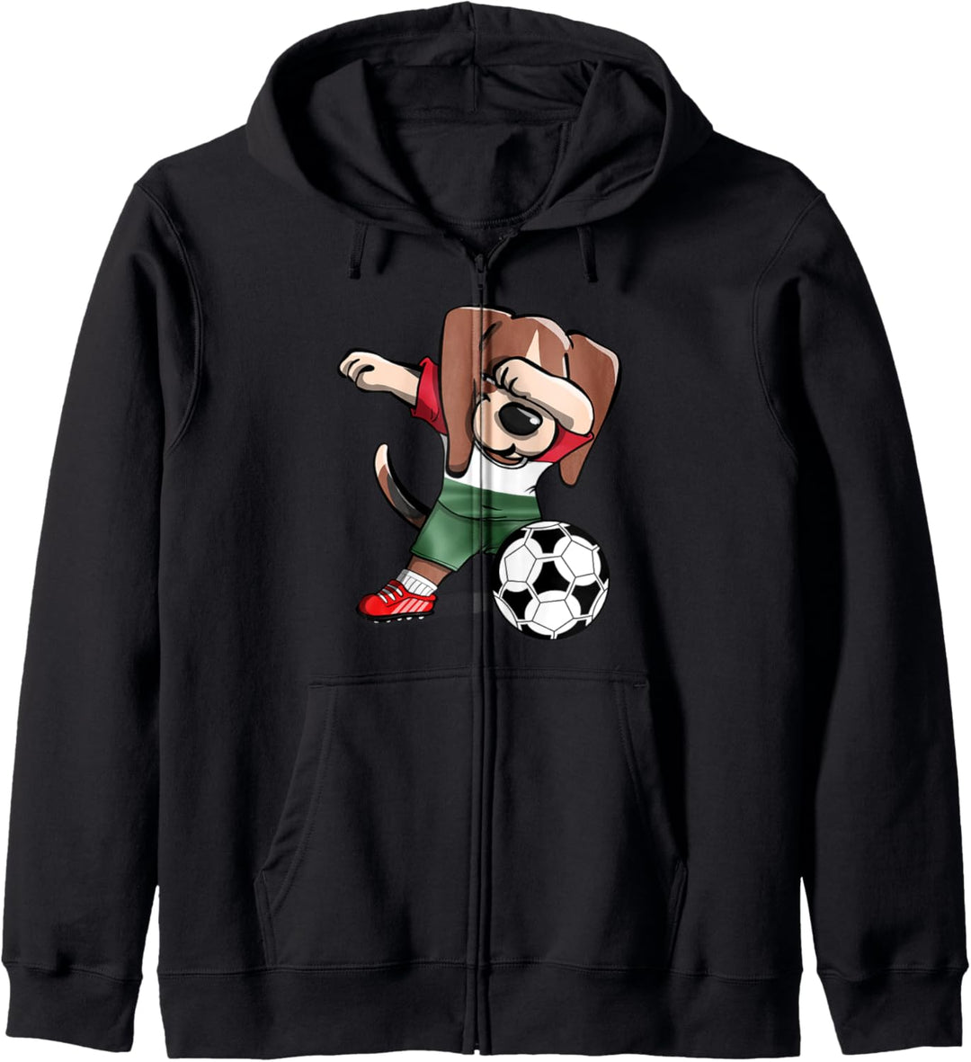 Dabbing Dog Tupfen Beagle Ungarn Fussball - Ungarische Flagge Kapuzenjacke