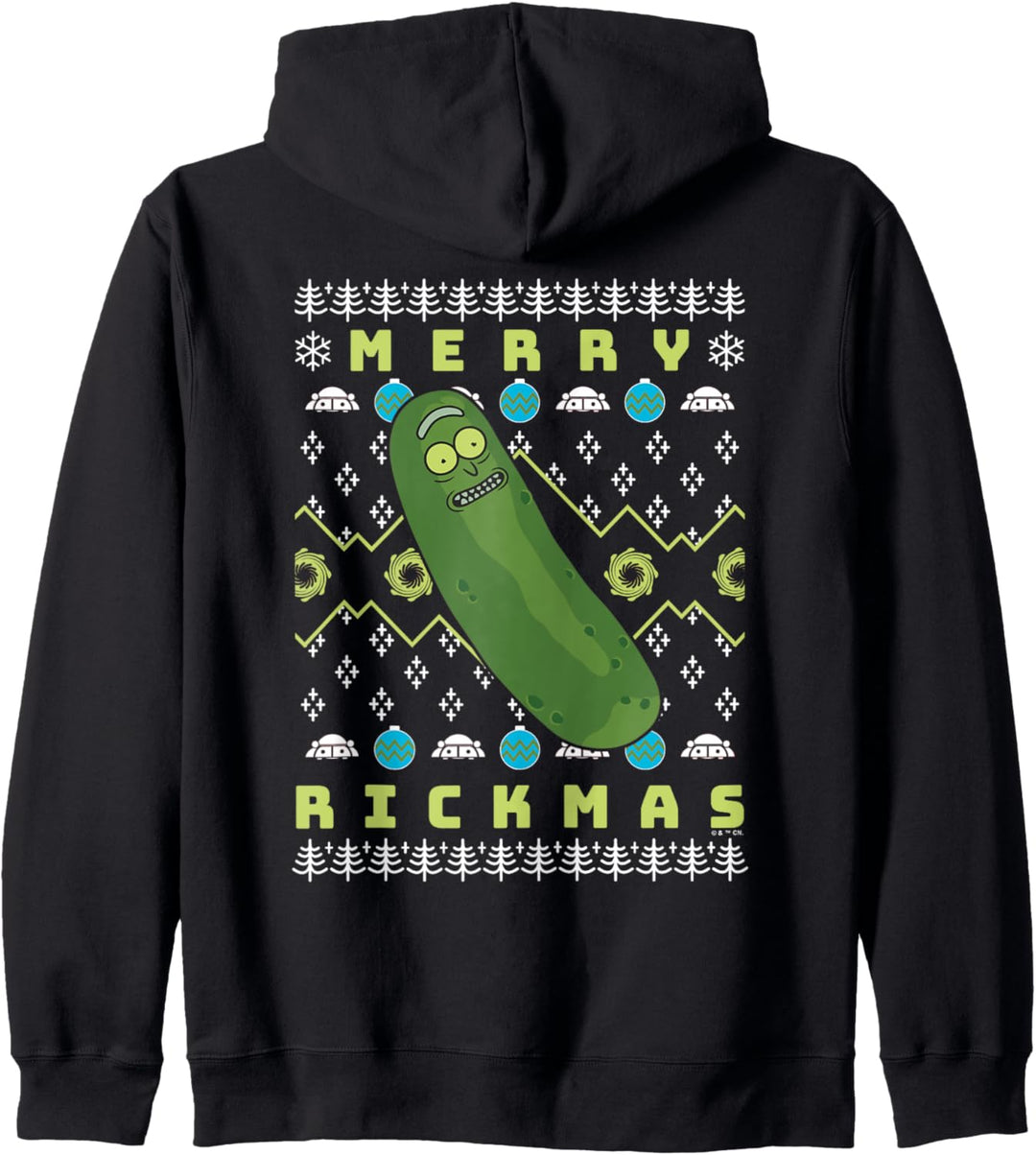 Rick and Morty Merry Pickle Rickmas Ugly Christmas Kapuzenjacke