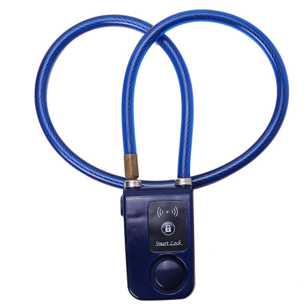 VGEBY Fahrradschloss mit Bluetooth App-Steuerung, 105 dB Alarm, Wasserdichtes Kettenschloss aus ABS-