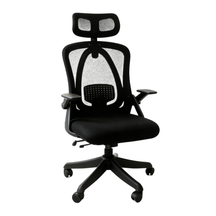 Ergonomischer Bürostuhl, Schreibtischstuhl mit verstellbaren Armlehnen, 3D-Kopfstütze und 3D-Lendenw