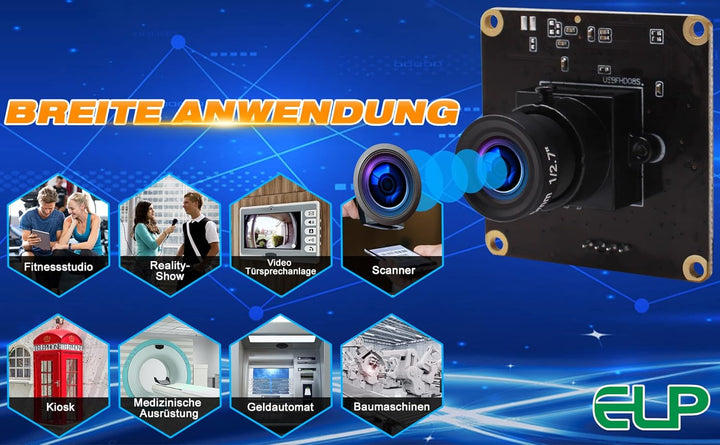 G 260fps USB Kameramodul 2mp Webcammodul Weitwinkel FHD Webkamera,1080P 60fps 3,6mm Objektiv USB mit
