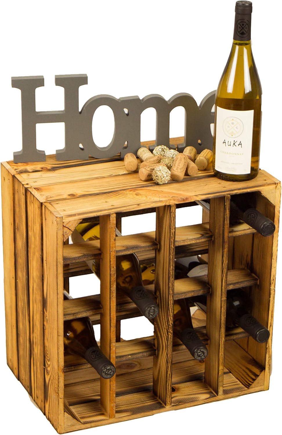Kistenkolli Altes Land Weinregal Mix Regalkiste Flaschenablage Weinregal Apfelkiste/Weinkiste Weinsc