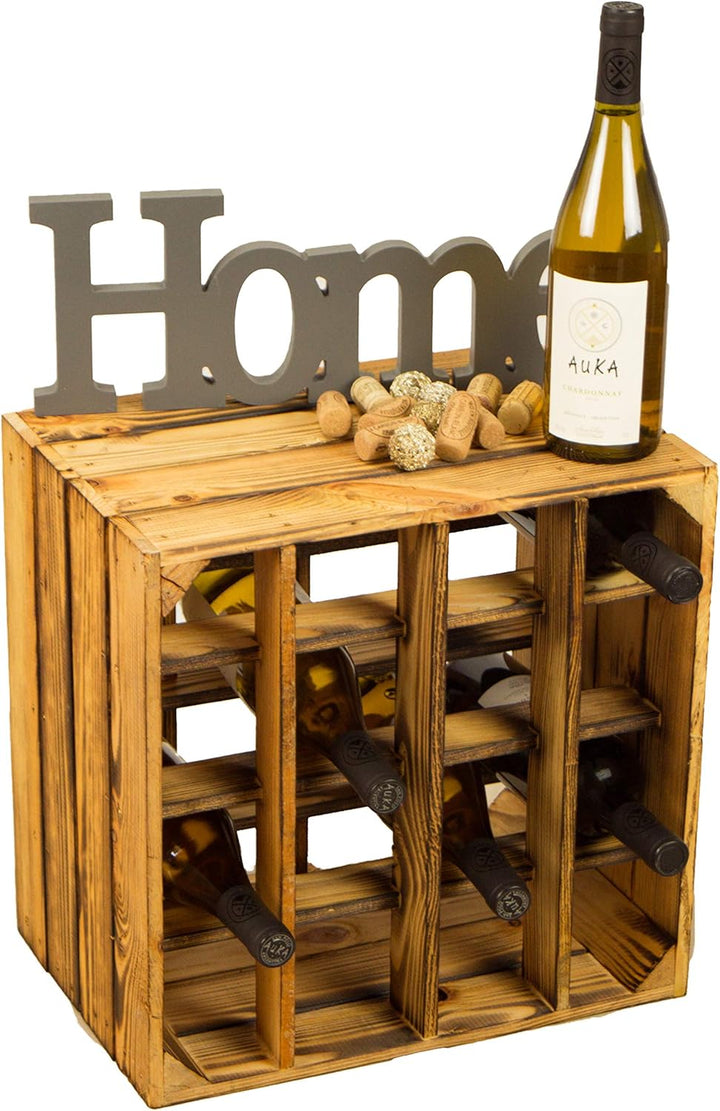 Kistenkolli Altes Land Weinregal Mix Regalkiste Flaschenablage Weinregal Apfelkiste/Weinkiste Weinsc