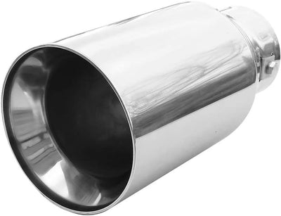 Auspuffblende Endrohr Auspuff Universell Schalldampf Edelstahl Rund bis 65mm Chrom AutoHobby